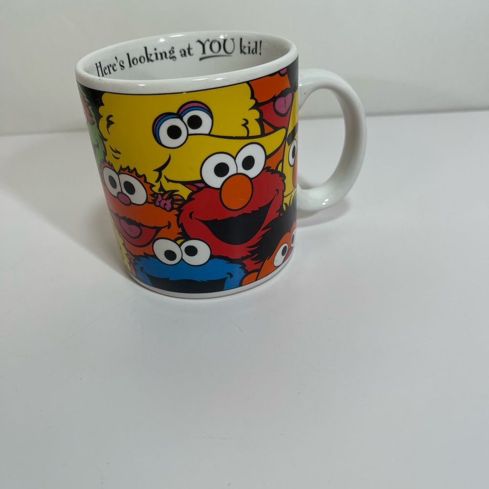APPLAUSE SESAME STREET CHARACTERS COFFEE CUP MUG Here's Looking At YOU Kid Vtg